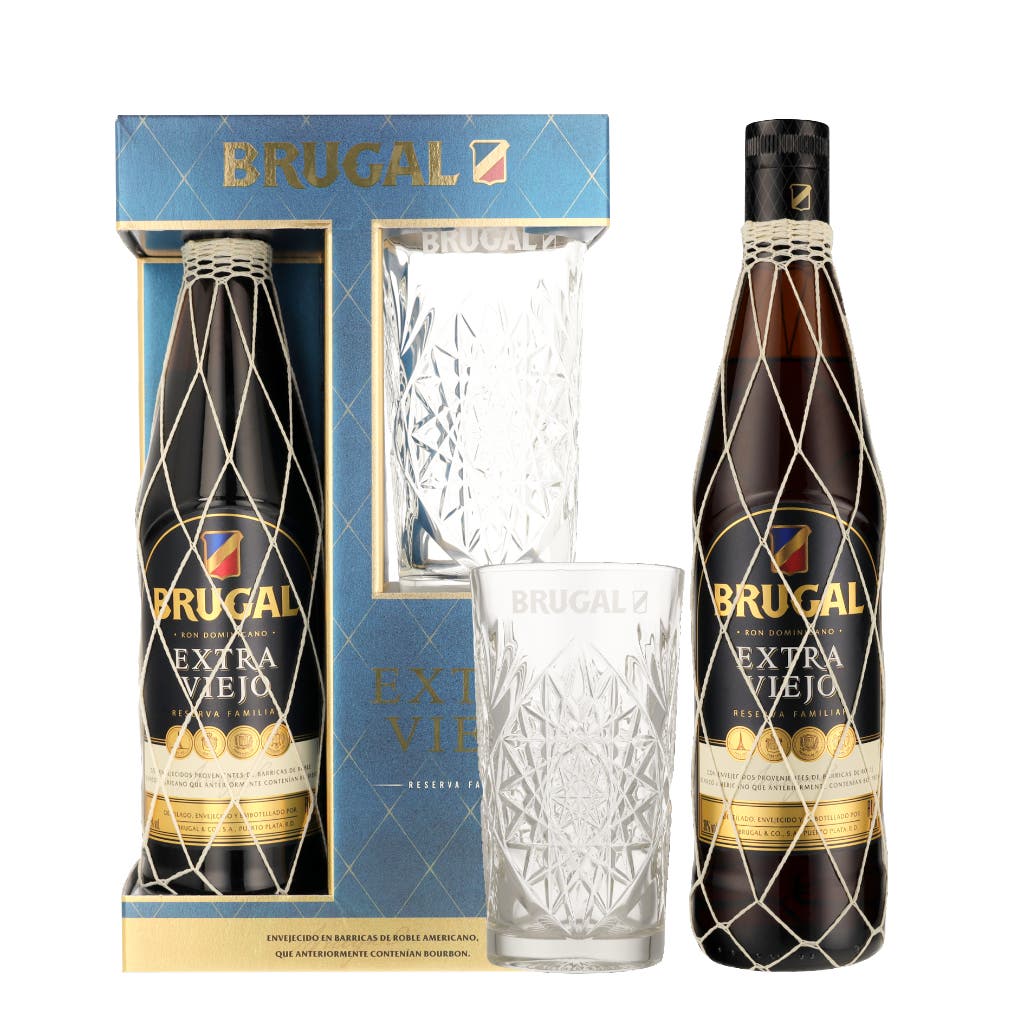 Brugal Extra Viejo + Glass 70cl